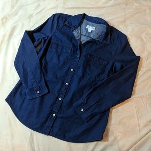 NWT Old Navy Denim Chambray Button-Up Shirt